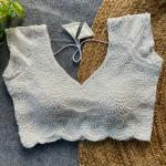 Sahiba Handcrafted Pearl & Beads Silk Blouse – Premium Designer Ready-to-Wear