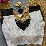 Sahiba Handcrafted Pearl & Beads Silk Blouse – Premium Designer Ready-to-Wear