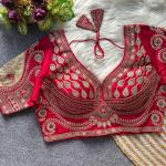 Rani Cutwork Heavy Gold Zari Bridal Blouse – Italian Silk Designer