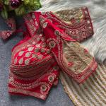 Rani Cutwork Heavy Gold Zari Bridal Blouse – Italian Silk Designer