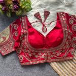 Rani Cutwork Heavy Gold Zari Bridal Blouse – Italian Silk Designer