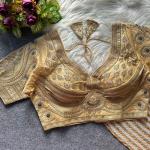 Rani Cutwork Heavy Gold Zari Bridal Blouse – Italian Silk Designer