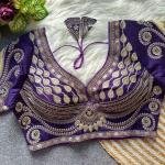 Rani Cutwork Heavy Gold Zari Bridal Blouse – Italian Silk Designer