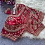 Sabyasachi Inspired Heavy Gold Zari Bridal Blouse – Roman Silk Designer