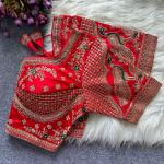 Sabyasachi Inspired Heavy Gold Zari Bridal Blouse – Roman Silk Designer