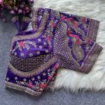 Sabyasachi Inspired Heavy Gold Zari Bridal Blouse – Roman Silk Designer