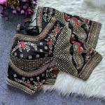 Sabyasachi Inspired Heavy Gold Zari Bridal Blouse – Roman Silk Designer