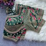 Sabyasachi Inspired Heavy Gold Zari Bridal Blouse – Roman Silk Designer