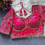 Sabyasachi Inspired Heavy Gold Zari Bridal Blouse – Roman Silk Designer