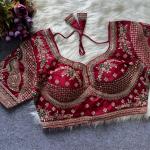 Sabyasachi Inspired Heavy Gold Zari Bridal Blouse – Roman Silk Designer