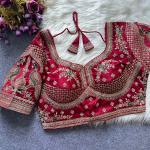 Sabyasachi Inspired Heavy Gold Zari Bridal Blouse – Roman Silk Designer