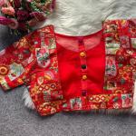 Premium Malai Silk Designer Blouse – Multi Coding Work | Front Open | Fancy Back