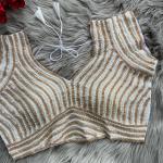 Luxury Silk Pearl Handwork Blouse – Designer Front & Back Embroidery