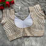 Luxury Silk Pearl Handwork Blouse – Designer Front & Back Embroidery