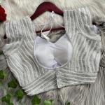 Luxury Silk Pearl Handwork Blouse – Designer Front & Back Embroidery