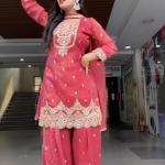 Noor Crunchy Silk Embroidered Sharara Set with Dupatta (NF)