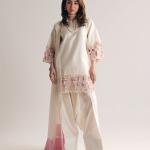 Aarzoo Crepe Silk Moti Work Kurti with Farshi Salwar & Organza Dupatta (MF)