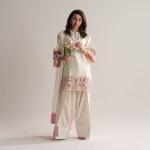 Aarzoo Crepe Silk Moti Work Kurti with Farshi Salwar & Organza Dupatta (MF)