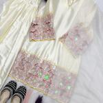 Aarzoo Crepe Silk Moti Work Kurti with Farshi Salwar & Organza Dupatta (MF)