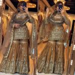 Zehra Fandy Crush Silk Embroidered Sharara Set with Dupatta (MF-506)