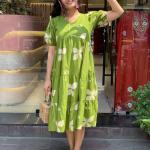 Elegant Cotton Festive Middy Suit – Flared Designer Kurti Set