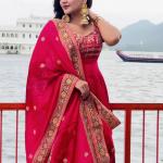 Meher Crepe Silk Embroidered Anarkali Suit Set with Dupatta (NF)