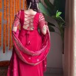 Meher Crepe Silk Embroidered Anarkali Suit Set with Dupatta (NF)