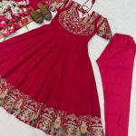 Meher Crepe Silk Embroidered Anarkali Suit Set with Dupatta (NF)