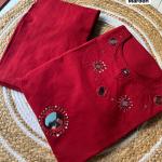 Aarav Dhabu Cotton Embroidered Co-Ord Set with Mirror Work(rc)