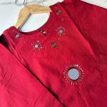 Aarav Dhabu Cotton Embroidered Co-Ord Set with Mirror Work(rc)