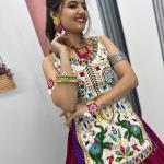Prisha Navratri Special Gamathi Work Lehenga Choli