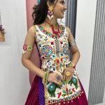 Prisha Navratri Special Gamathi Work Lehenga Choli