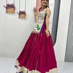 Prisha Navratri Special Gamathi Work Lehenga Choli