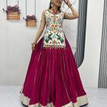Prisha Navratri Special Gamathi Work Lehenga Choli