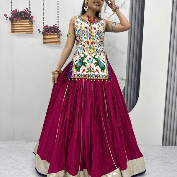 Prisha Navratri Special Gamathi Work Lehenga Choli