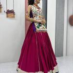 Prisha Navratri Special Gamathi Work Lehenga Choli