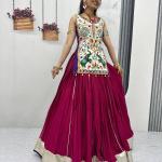 Prisha Navratri Special Gamathi Work Lehenga Choli