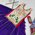 Prisha Navratri Special Gamathi Work Lehenga Choli