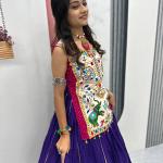 Prisha Navratri Special Gamathi Work Lehenga Choli