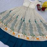 Prisha Simar Silk Embroidered Crop Top Lehenga Set