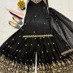 Frendy Silk Embroidered Sharara Set with Dupatta (MC)