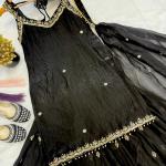 Frendy Silk Embroidered Sharara Set with Dupatta (MC)