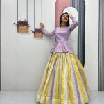 Prisha Jacquard Silk Lehenga Choli Set (Festival Special)