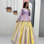 Prisha Jacquard Silk Lehenga Choli Set (Festival Special)