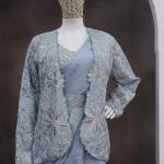 Crepe Silk Ready-to-Wear Saree with Embroidered Jacket & Belt (BB)