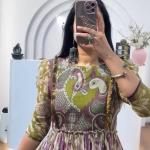 Prisha Kalamkari Cota Checks Printed Gown