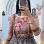 Prisha Kalamkari Cota Checks Printed Gown