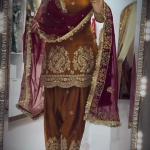 Zarmina Fandy Crush Silk Embroidered Kurti with Farshi Salwar & Dupatta (MF)