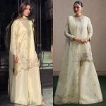 Inaya Crepe Silk Multi-Needle Embroidered Sharara Set with Organza Dupatta (MF)