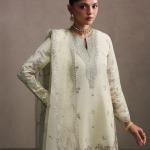 Inaya Crepe Silk Multi-Needle Embroidered Sharara Set with Organza Dupatta (MF)